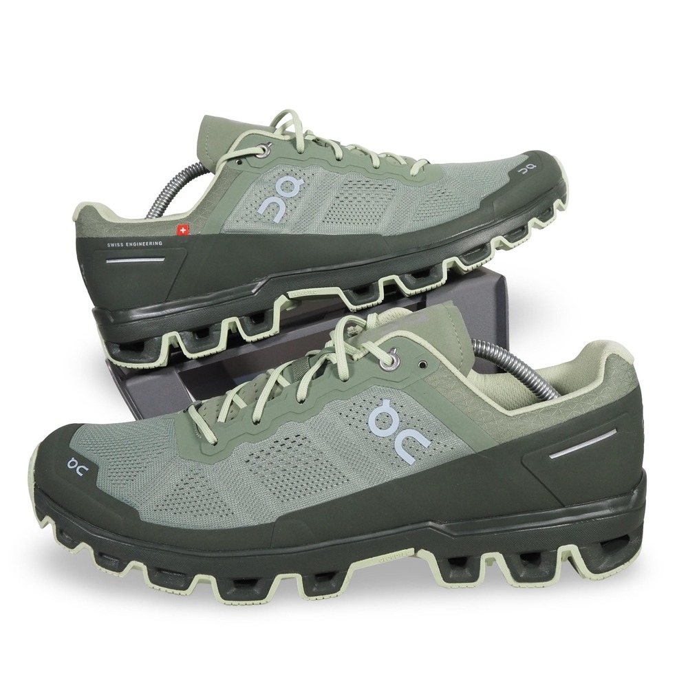 On Cloudventure Mens 11.5 Green Missiongrip Trail Running Hiking Shoes